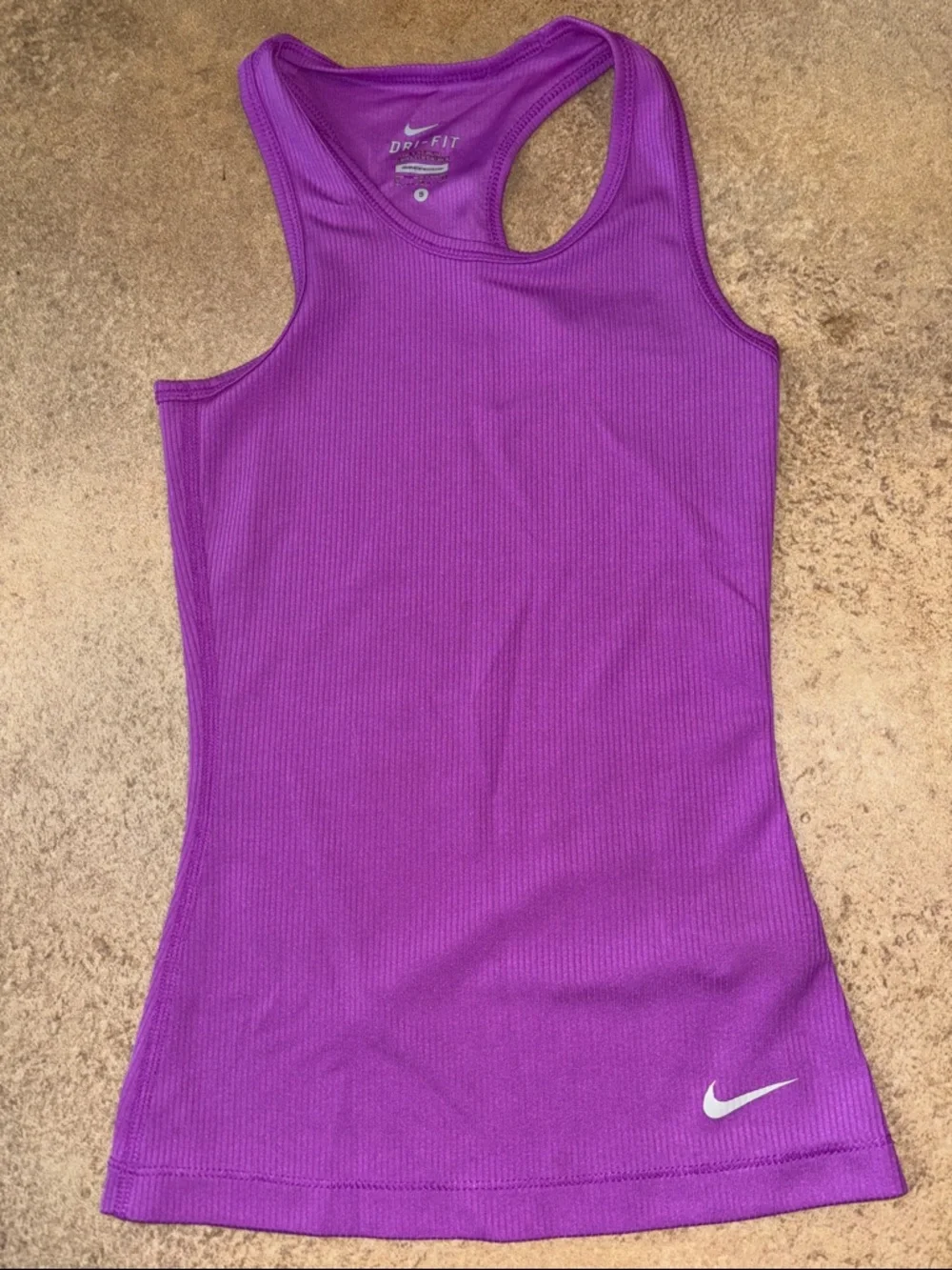 Nike Purple Dri-FIT Ribbed Racerback Tank Top - Picture 1 of 1